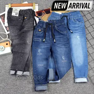 CELANA JEANS ANAK LAKI-LAKI COWOK 5-12 TAHUN KEKINIAN Slim-fitting
