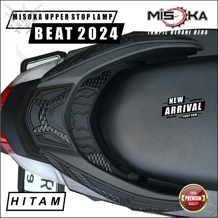 Misoka Upper Stop Lamp Cover Beat 2024 Keyless Street Rubber Karet Aksesoris motor Matic Keren Murah 3