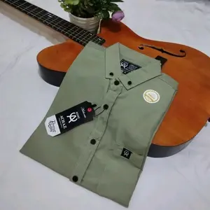 KEMEJA POLOS JUMBO LENGAN PENDEK Katun Baju Formal Kancing Pria Standar Casual Tebal Kerja Santai