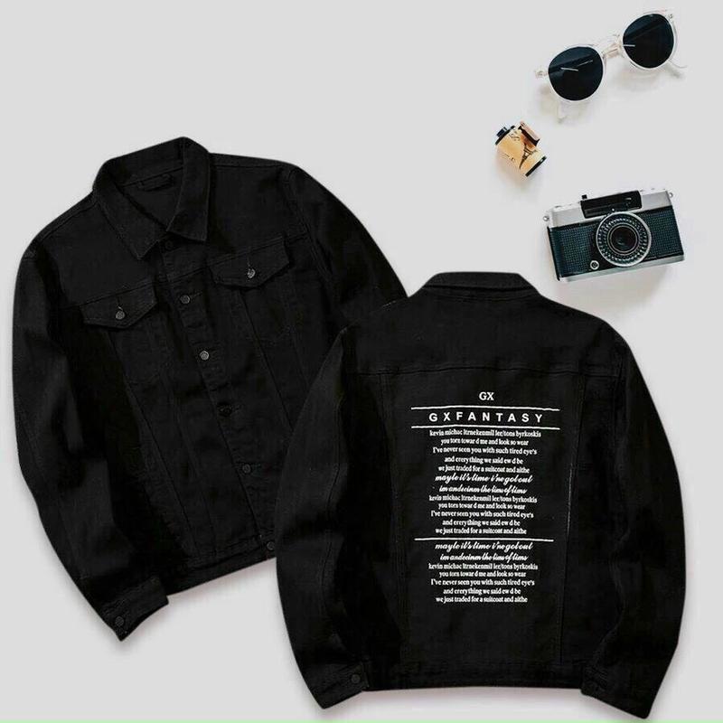 Áo khoác Jeans bò nam mẫu IN chữ trắng, vải Denim dày mềm mại chống tia UV AJ019