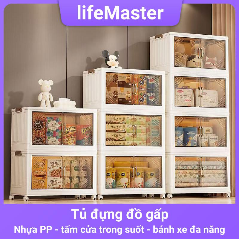 Tủ lưu trữ gấp Tủ lưu trữ gấp , hộp lưu trữ phòng khách gia đình, cửa đôi, không cần lắp đặt, quần áo nhiều lớp, đồ ăn nhẹ, tủ phân loại sách