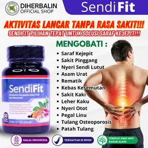 Obat Sakit Pinggang Saraf Kejepit Sakit Bokong Pinggul Sampai Menjelar Ke Kaki Nyeri Sendi Sakit Tulang Belakang Sakit Bahu Lutut Asam Urat Rematik Ostearthritis Pengapuran Tulang Dan Sendi - SendiFit Kapsul Original