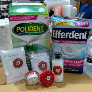 Efferdent Polident Tablet Pembersih Giegie Palsu Giegie Tiruan Temtooth Antibakteri Denture Cleanser