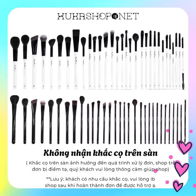Kèm túi Bộ cọ makeup Muas Cloud chuyên nghiệp 31 cây trắng và đen chất lông thú mềm mịn cao cấp