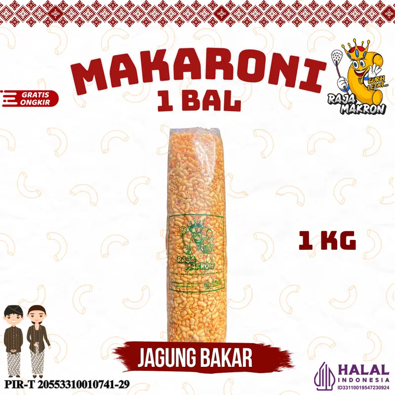 1 BAL MAKARONI KRES BANTAT RASA JAGUNG BAKAR KEMASAN 1 Kg Asin Kuning Makaroni Snack   Makanan Food Cemilan 0