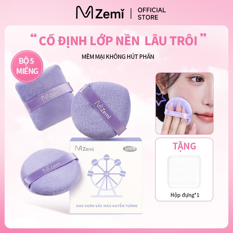 Bộ Mút Trang Điểm Chủ Đề Vườn Tưởng Tượng Zemi, May Mắn Hơn, 5 Miếng, Nhiều Hình Dạng, Mềm Mại Và Dày Dặn, Ứng Dụng Hoàn Hảo, Không Thấm Bột