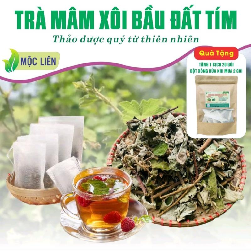 Trà mâm xôi bầu đất tím rừng 60 túi TẶNG BỘT XÔNG RỬA PK túi lọc MỘC LIÊN thơm ngon hỗ trợ cải thiện nội tiết,bổ trứng làm dầy đẹp niêm mạc ngừa viêm ngứa thông tắc vòi trứng hỗ trợ tăng tỉ lệ đậu thai làm IVF UIU....