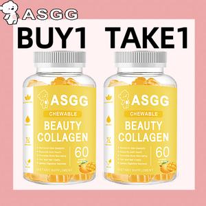 【Beli Satu Percuma Satu】ASGG Gummies Untuk Menyokong Kesihatan Kulit 60 Biji Kollagen Vegan Gummies