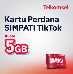 PILIH NOMOR - Kartu Perdana SIMPATI TikTok #TerbaikUntukmu PraBayar Telkomsel - Bulanan 30Hr 5GB Kuota Nasional