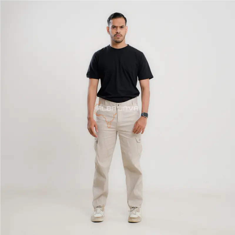 ALBA JAVA Celana Pria Cargo Panjang Series Kantong Aktif Twill Diamond Katun Nyaman 6