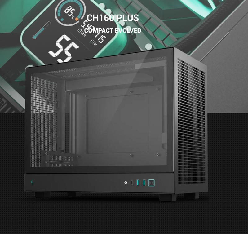DEEPCOOL CH160 PLUS | ITX M-ATX Case PC | Black - Shop | Tokopedia