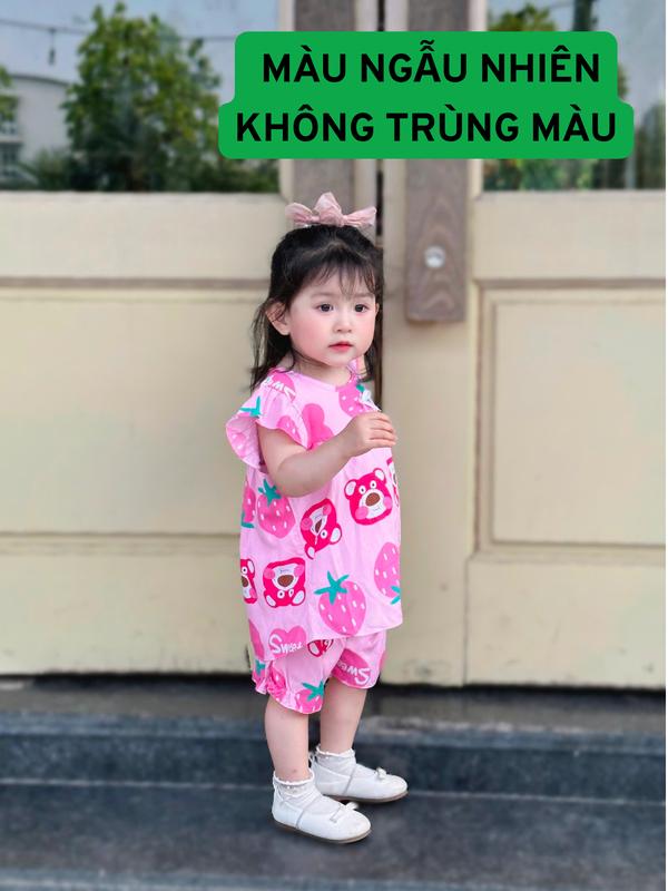 [ĐÙI] BỘ ĐỒ TOLE BÉ GÁI - TAY CÁNH TIÊN QUẦN ĐÙI (VẢI TOLE/LANH 2 DA LOẠI 1)