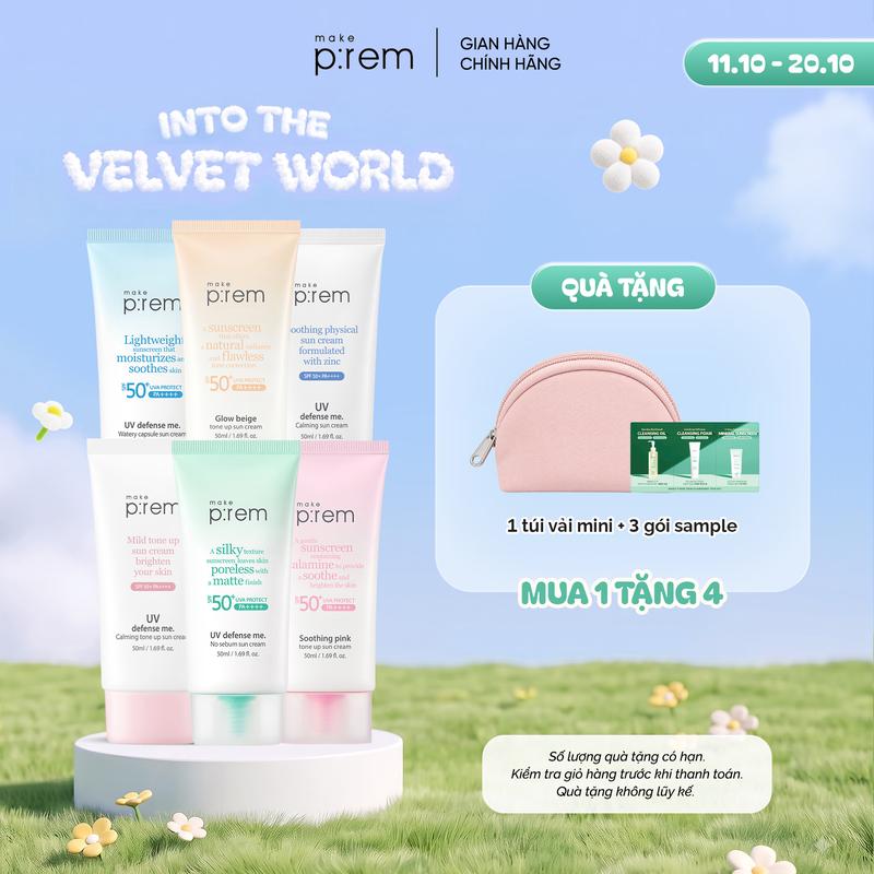 [Mần Đẹp] Make P:rem Kem chống nắng Make P:rem theo từng da 50ml