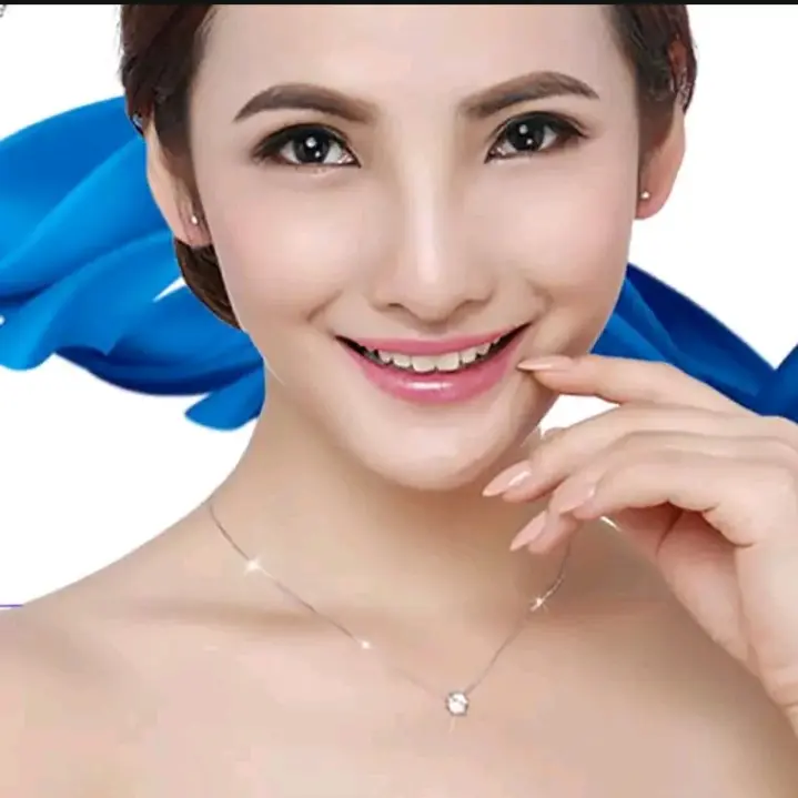 kalung wanita titanium mata satu silver terlaris best seller Kulit Emas Perak 4