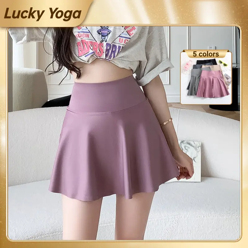 Ready Stock plus size mini skirt sport skirt woman golf skirt rok wanita short skirt tennis skirt pendek Rok Tenis Badminton Celana skirt wanita Dua lapis gym tennis Skort Rok Wanita Olahraga Pendek Tenis Golf Tidak malu