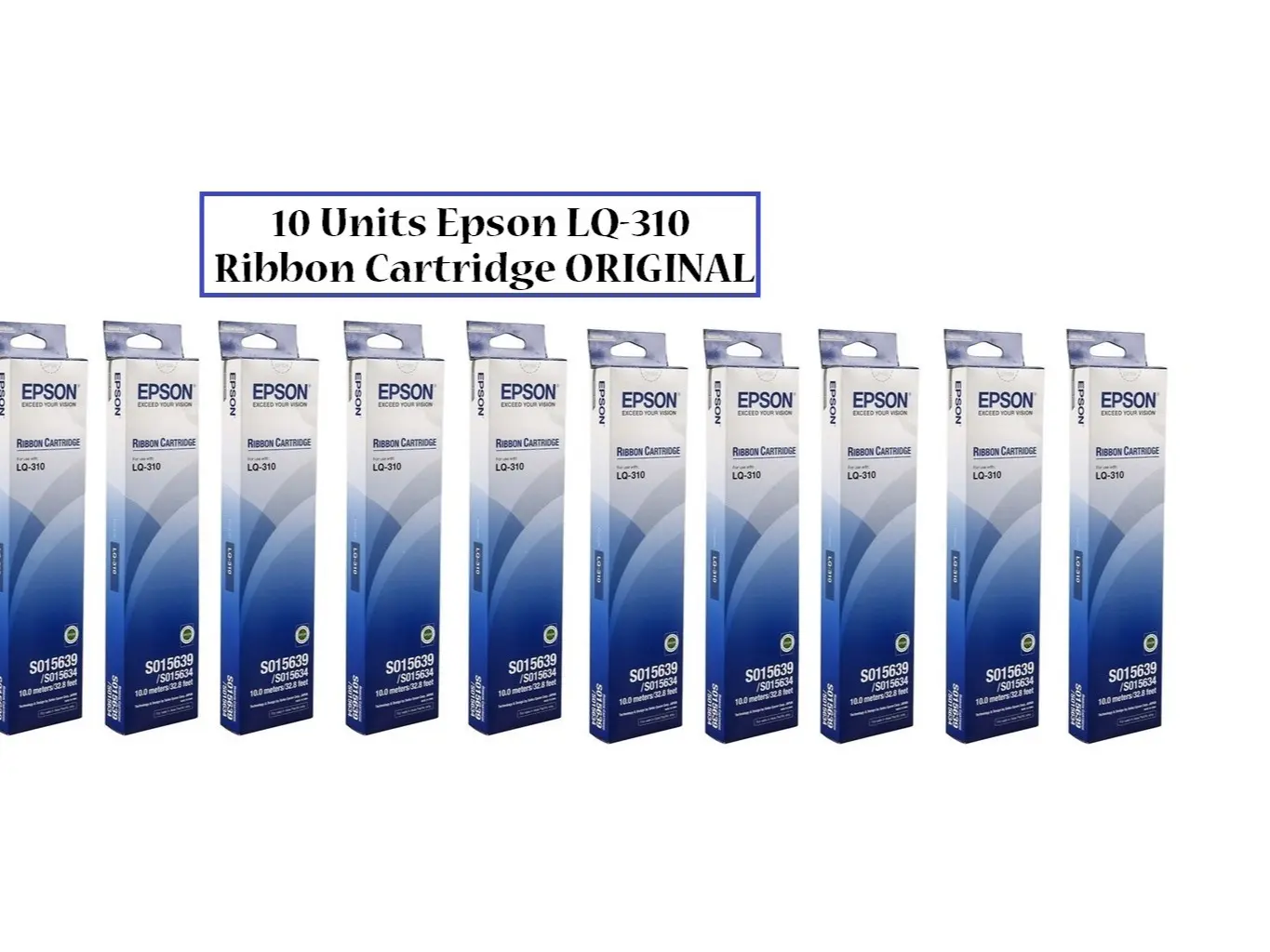10 Units Epson LQ-310 Ribbon Cartridge For Dot Matrix Printer