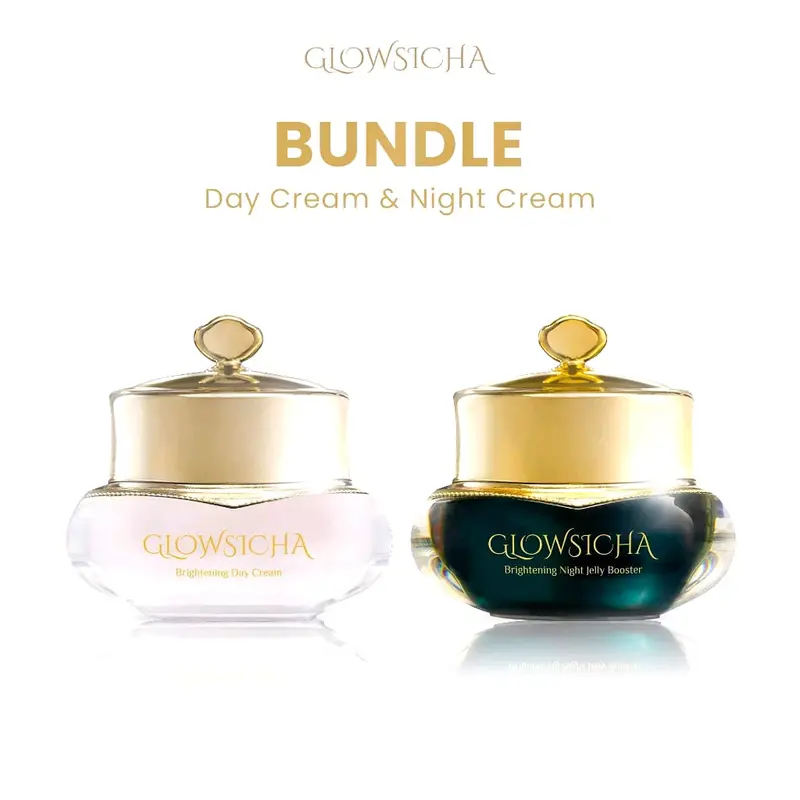 [Ready] Glowsicha Paket Lengkap Cream Wajah Jelly Siang Malam - Brightening Day + Night Cream Moisturizer Pelembab Wajah Mencerahkan Niacinamide 0