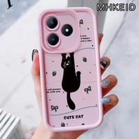 Gambar Casing Hp untuk Realme C63 C61 Note 60 Note 60X Narzo N63 Case Kucing Hitam Kasing Anti-Sidik Jari Silikon Kasus Lembut Casing - Gaya1, Realme C63 4G dari MHKEID MALL Kab. Tangerang 2 Tokopedia