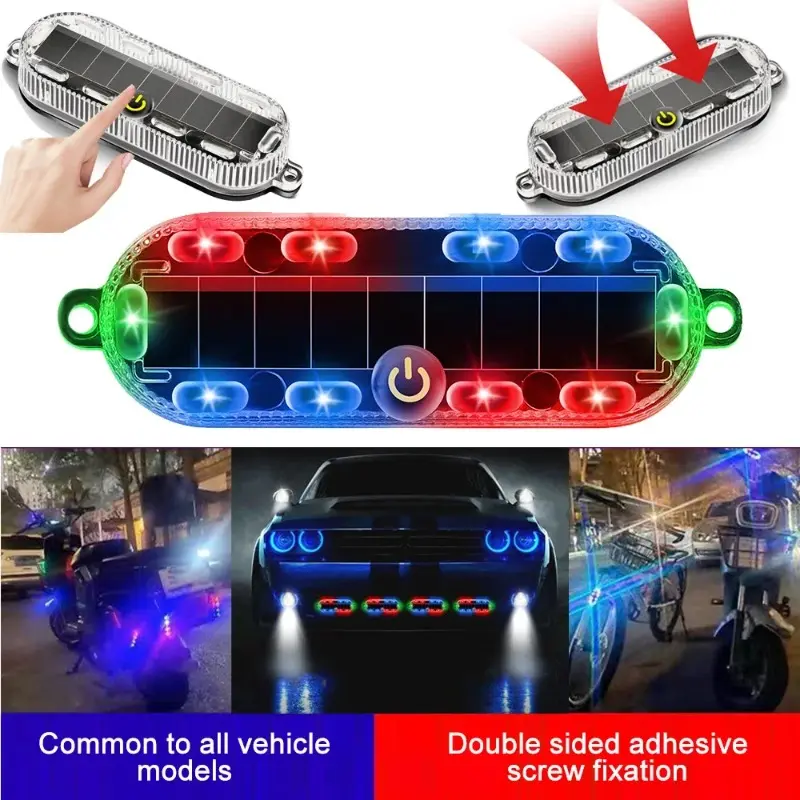 Đèn Lung Linh LED, Chạy Bằng Năng Lượng Mặt Trời, Đèn Lung Linh An Toàn, Đèn Đỗ Xe Tự Động Có Thể Điều Chỉnh Đèn Cảnh Báo Phía Sau