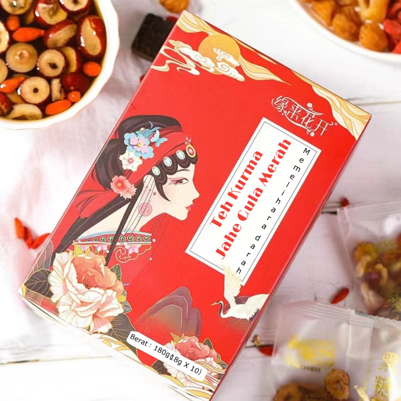 teh jahe gula merah, tante, cewe, teh jujube jahe gula merah, penyejuk gula, kurang tenaga dan darah, kurang haid