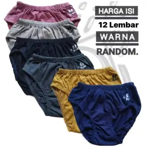 Celana Dalam Anak Laki-Laki 12 PCS Bahan Tebal Halus Lembut Usia 1-15 Tahun Warna Random Harga Murah