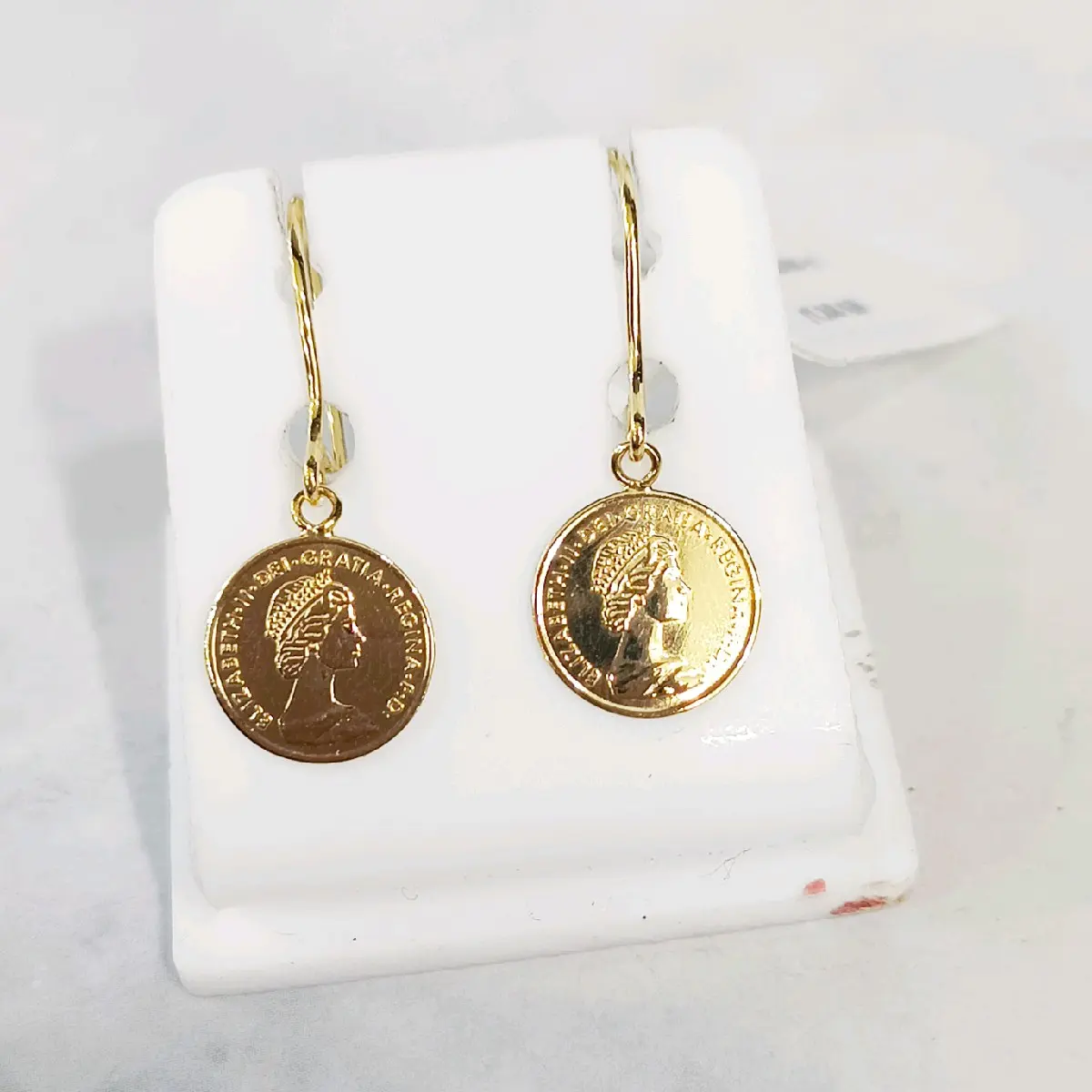 Acc Anting tusuk koin dolar kilap 16k