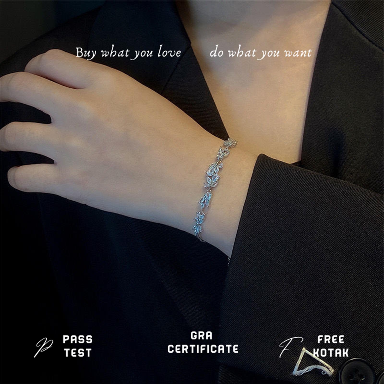 Gelang Wanita Titanium Asli ORI Bracelets Aesthetic Anti Karat Luntur Wanita Desain Klasik Elegan Hadiah Free Box