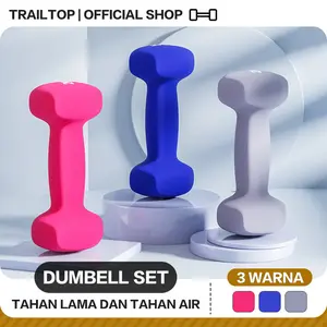 TrailTop Dumbell Set Barbel 2Kg Sepasang Tahan Aus Alat latihan kekuatan Alat Olahraga Di Rumah