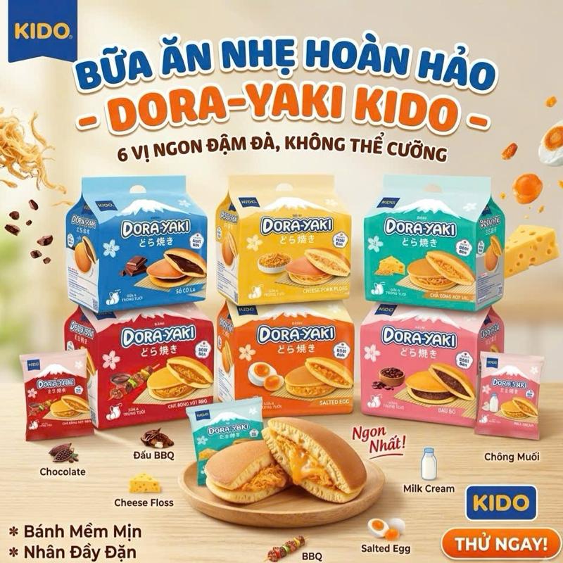 Bánh DoRa YaKi KiDo Bakery Đủ 6 Vị Khó Cưỡng Túi 150g)