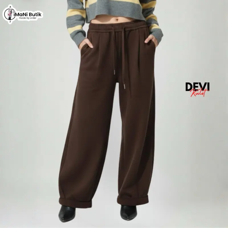 Imani Butik - Fashion Muslim Wanita Kekinian Kulot Devi Bahan Kaos adem Lembut