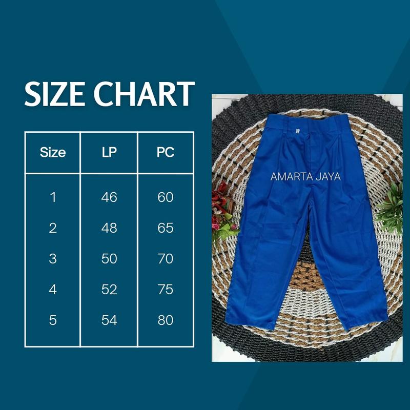 CELANA PANJANG CELANA PENDEK BIRU SERAGAM SEKOLAH PAUD DAN TK PGRI BAHAN GRAND MASTER MURAH BERKUALITAS 4