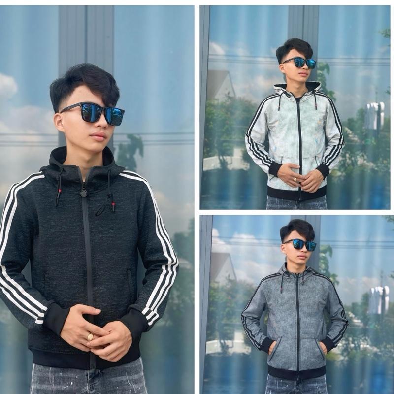 Áo Khoác Nam-DAD-Phối Sọc Tay Cao Cấp QC Có Nón- 4 màu- Hàng Đẹp- FORM ÔM- Menswear Jacket Nam