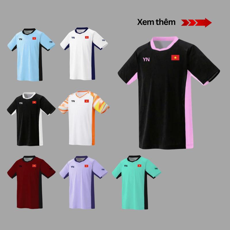   MẪU MỚI VỀ  Áo Cầu Lông Bóng Bàn Bóng Chuyền,... 2025 thoáng khí co giãn Unisex Sport Chạy Bộ Nam 