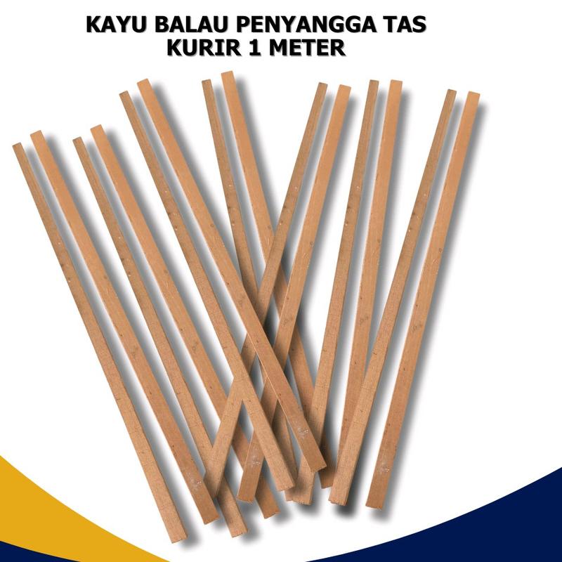 Kayu Penyangga Tas Kurir Kayu Balau Kokoh Kuat Tebal Ukuran 1 meter Sepasang 5