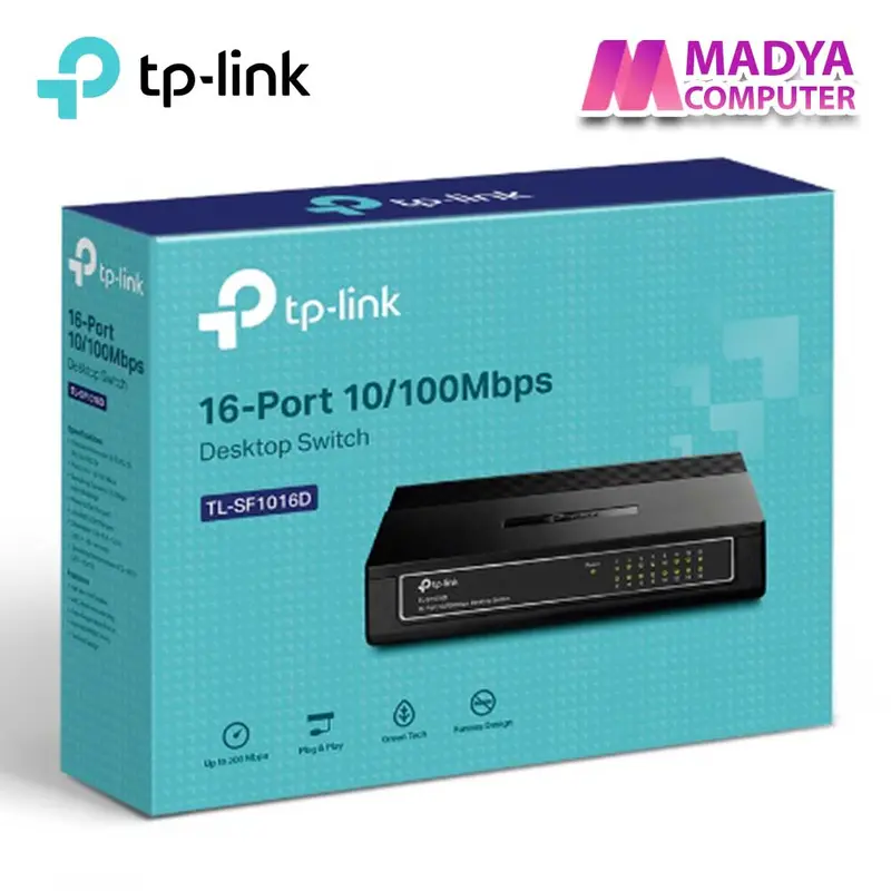 TP-Link TL-SF1016D 16 Port 10/100Mbps Switch Hub / Ethernet Switch