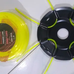PAKET Pisau Potong Rumput Senar Trimmer Head + Dudukan Piringan Senar Nylon Mata Potong Tali Senar Potong Rumput