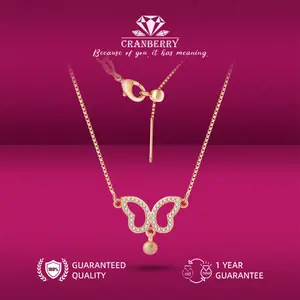 OS1-N86 Kalung Wanita Permata Cranberry Jewelry Necklace Fashion Couple Wedding Pasangan Cowo Pria Wanita Berkualitas Dengan High Quality Grade VVS1 5A Store Anti Karat Luntur Berubah Garansi 1 Tahun