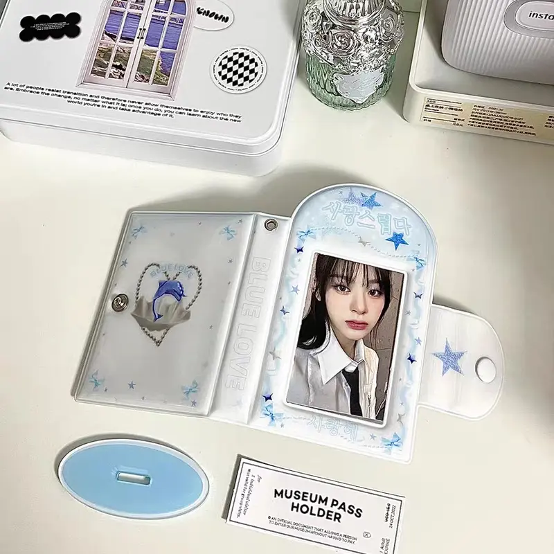 COLLECT BOOK 1P FLYING BEAR DOLPHIN BLUE WHITE PHOTOCARD HOLDER BOOK 1