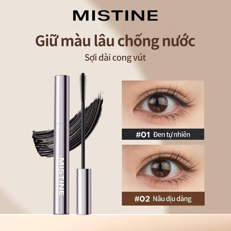 【XINCHAO MISTINE Mascara 5g Giữ màu chống nước Sợi dài cong vút trang điểm