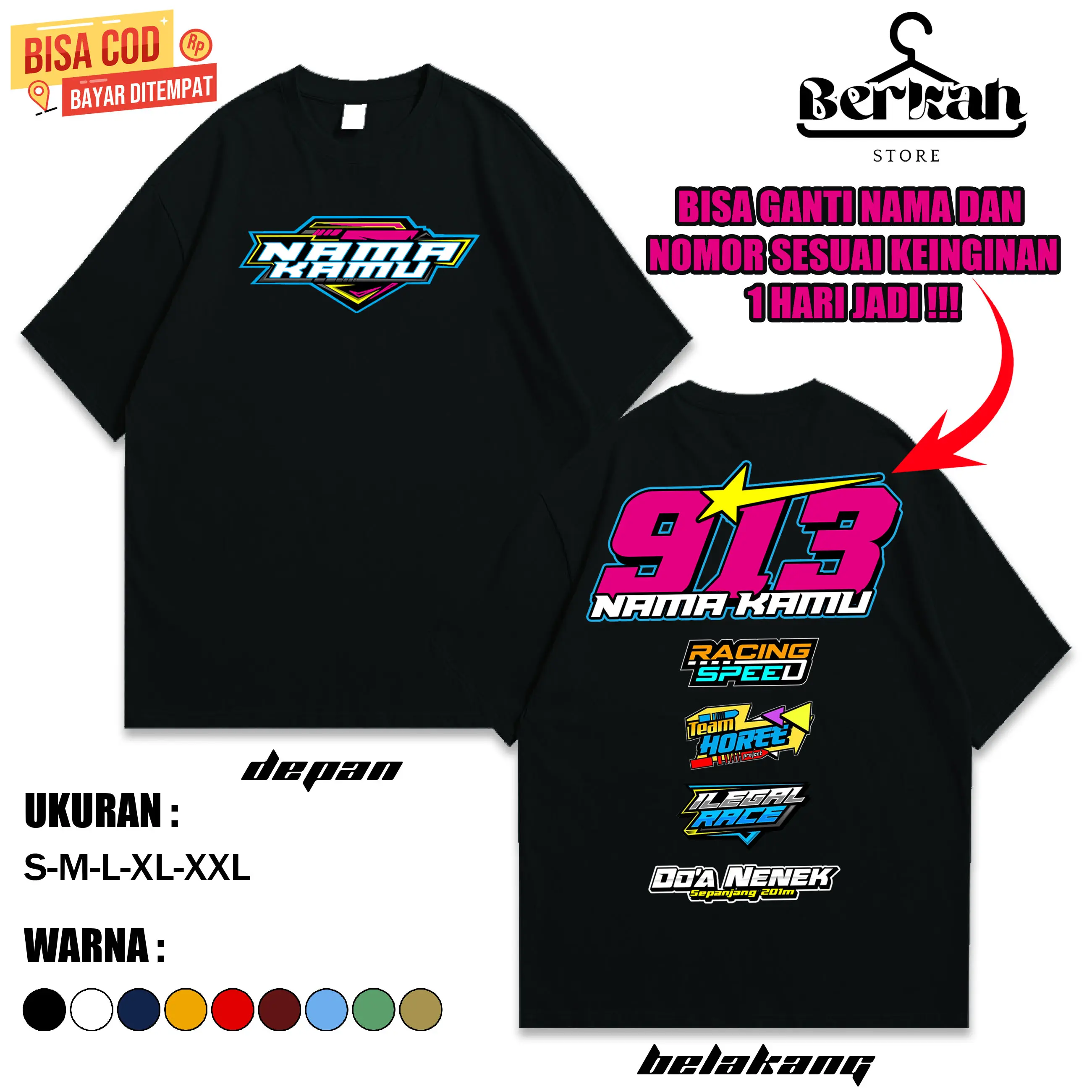 KAOS RACING CUSTOM BISA REQUEST NAMA NOMOR SESUAI KEINGINAN / KAOS ...