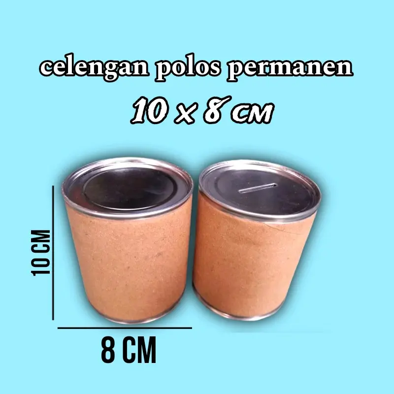 celengan polos permanen ukuran 10x8 cm