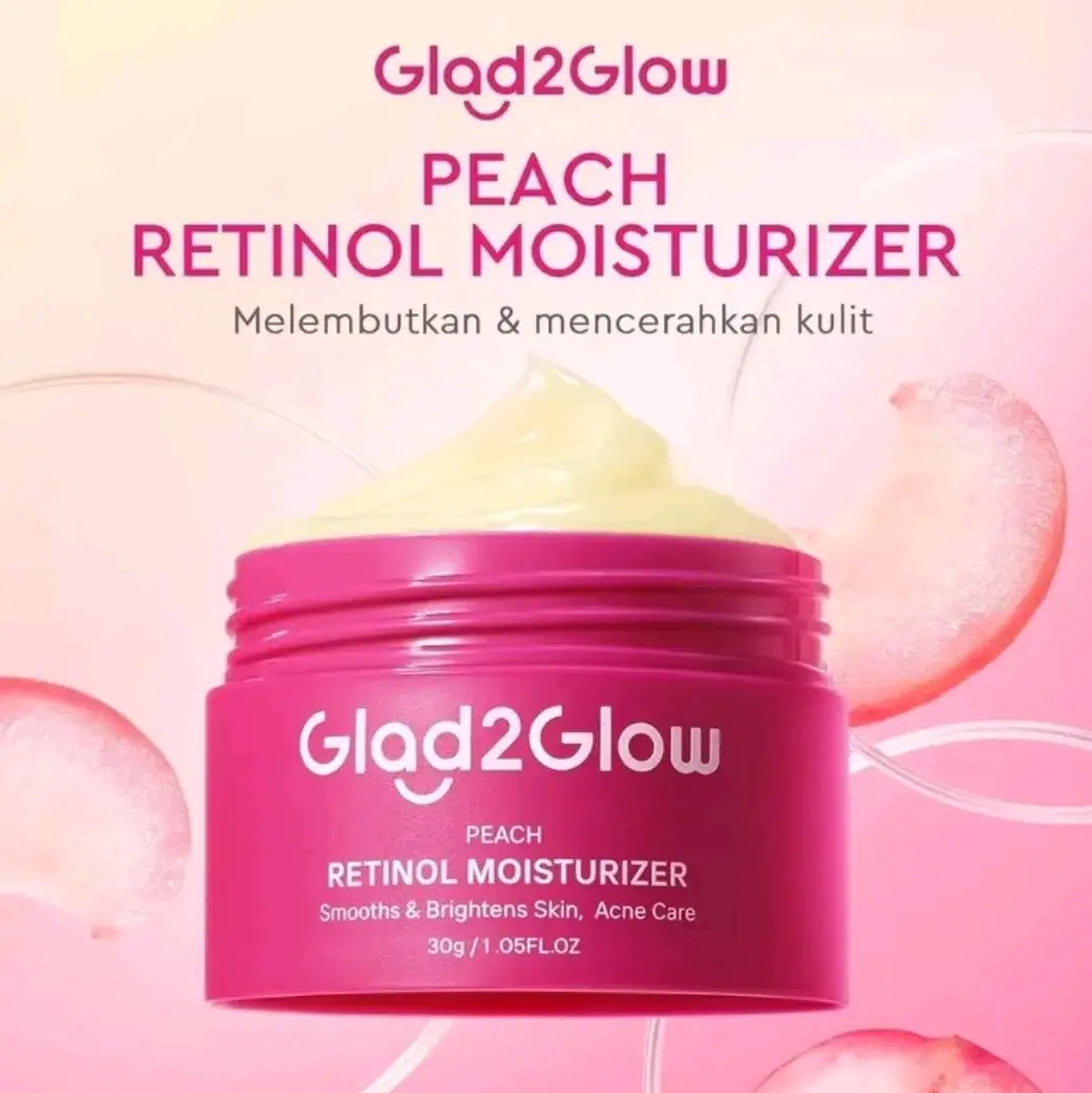 GLAD2GLOW RETINOL Moisturizer 30gr / Perawatan Glad2glow Pelembab Wajah Retinol (MARUN)/ Kosmetika