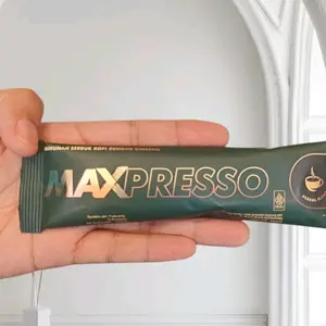 kopi max presso ( 1 saset ) original hwi Coffee Susu Robusta Gula  Manis Biji Bubuk Minuman