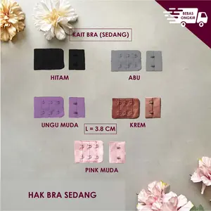 Pengait Kait Hak Bra (Sedang) - Per Lusin - Trijaya
