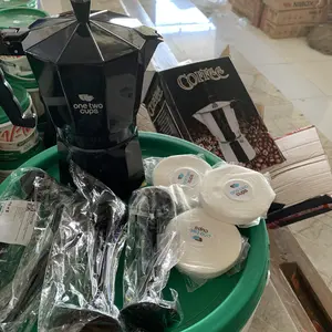 Moka Pot Aluminium 1 2 3 6 9 12 Cup Teko Alat Pembuat Kopi Espresso Coffee Maker Stovetop 50ml 100ml 150ml 300ml 450ml 600ml