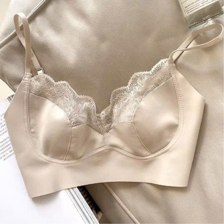  Áo  Ngực 2 dây  Bra  su lụa phối viền ren thoáng mát nhẹ mã 2828 bra HÀNG ĐẸP lót 