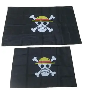 Bendera Anime Kartun One Piece Flag Kepala Jerami Luffy 120x70 85x55 60x40