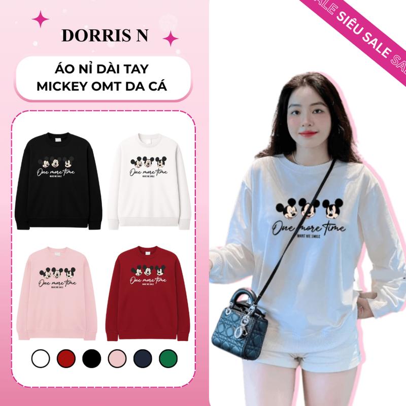 MICKEY OMT Áo Nỉ Da Cá Cao Cấp Mặc Đôi Mặc Nhóm Trẻ Trung Chất Liệu Mềm Mịn Không Bai Dão Size XS S M L XL Chất Vải Dệt Đan Xen Nhau Kháng Khuẩn Giặt Máy Thoải Mái