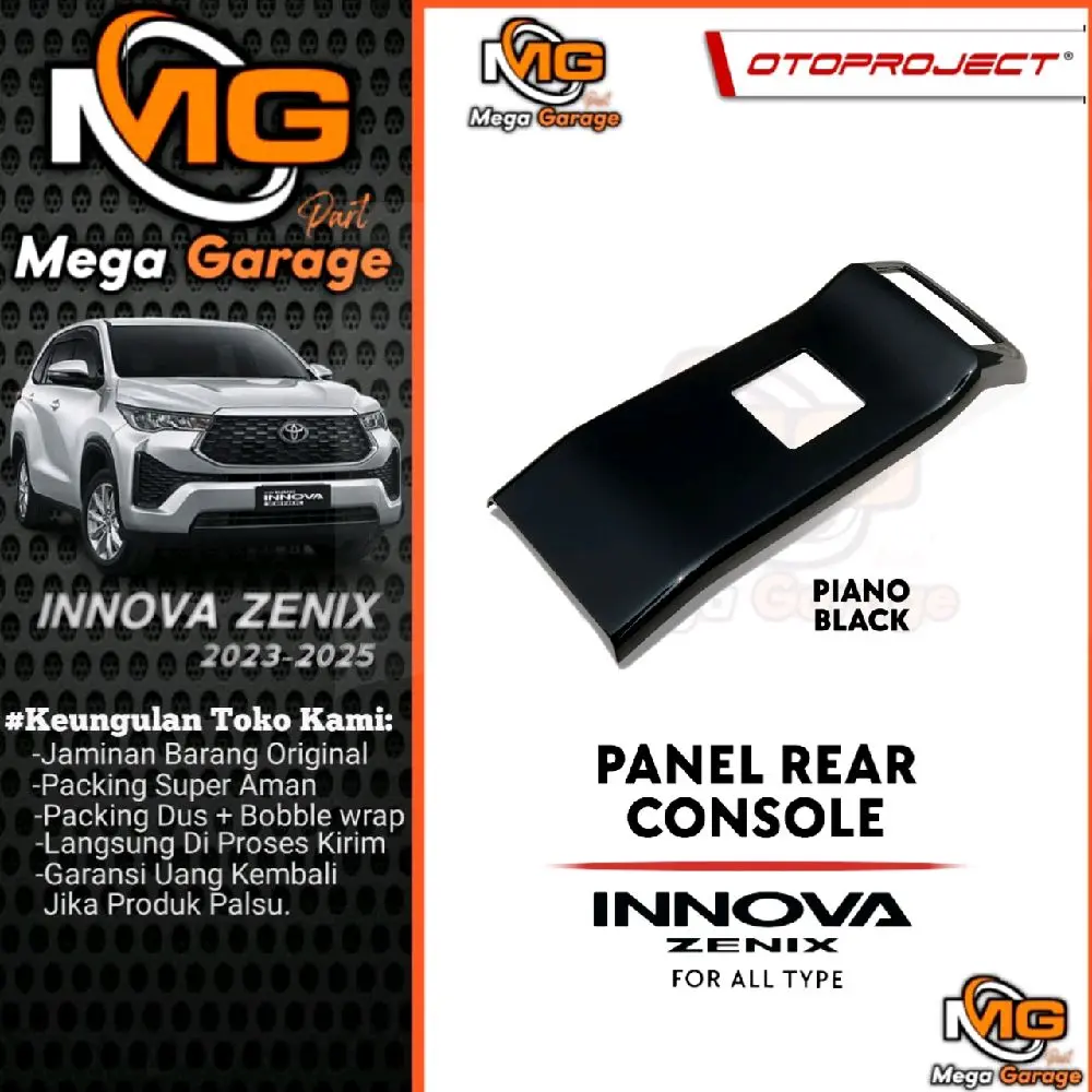 Panel rear console belakang Innova Zenix Otoproject Piano Black