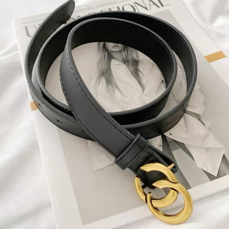 Ikat Pinggang Wanita Bahan Pu Double G Belt Wanita Belt Fashion 3